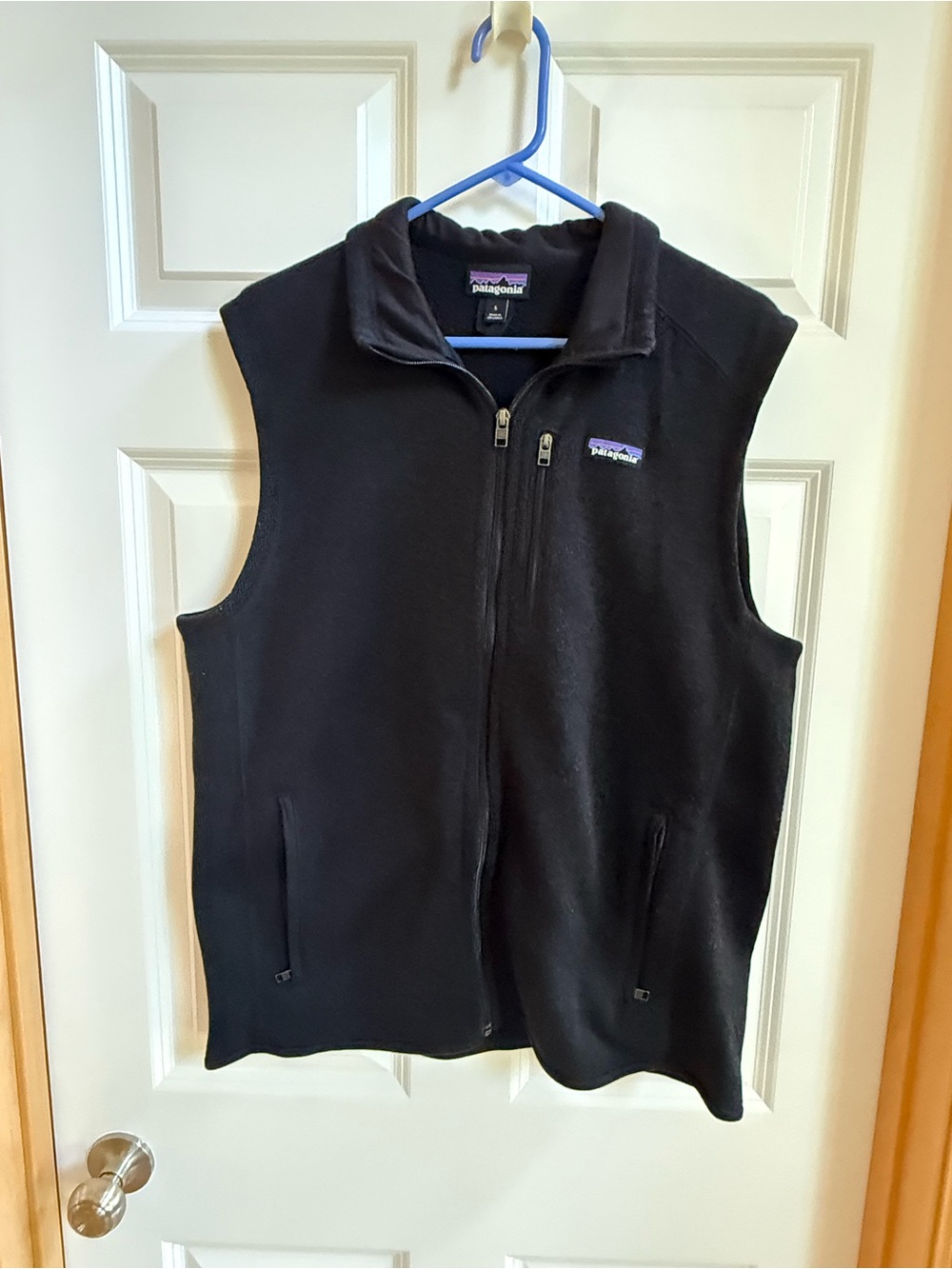 Patagonia Black Fleece Vest Mens size large EUC